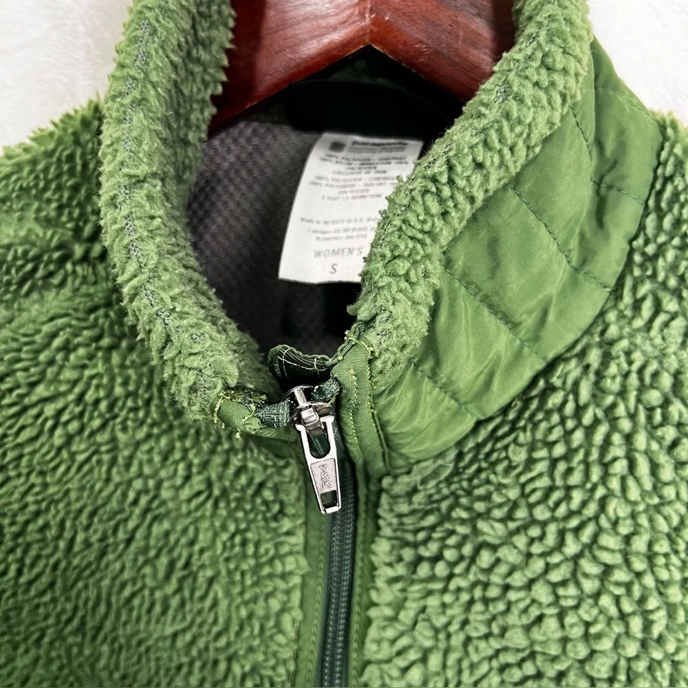 Patagonia Jacket Women S Forest Green Retro X Sherpa Deep Pile Fleece Full Zip